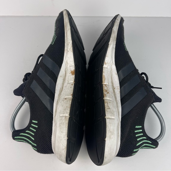 Adidas Swift Run Black And Green Men’s Lace Up Sneakers Shoes Size 12 - CG4110 - Picture 6 of 8